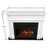 Harlan Grand Electric Fireplace White by Real Flame 7