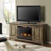Harlow 60-in Electric Fireplace with Bluetooth in Antique Pine Finish 4