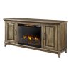 Harlow 60-in Electric Fireplace with Bluetooth in Antique Pine Finish