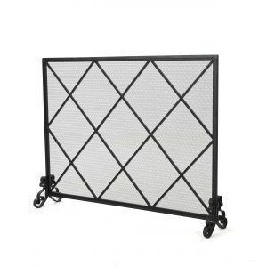 Hayden Single Panel Iron Fire Screen