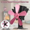 Heat Powered 5 Blades Stove Fan For Wood Log Burners Eco Friendly Silent 9