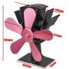 Heat Powered 5 Blades Stove Fan For Wood Log Burners Eco Friendly Silent 10