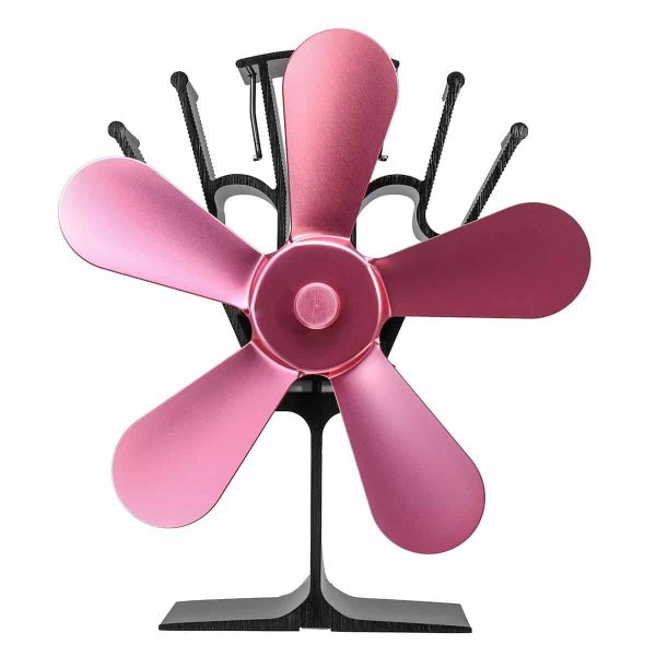 Heat Powered 5 Blades Stove Fan For Wood Log Burners Eco Friendly Silent 5