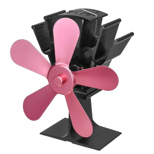 Heat Powered 5 Blades Stove Fan For Wood Log Burners Eco Friendly Silent