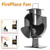 Heat Stove Fan for Wood Burners Multi Fuel Ovens Gauge 3-Blade Fireplace Powered 8
