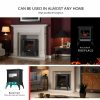Height Freestanding Electric Fireplace Stove Heater with Realistic 3D Dancing Flame Effect 17 Inch 8
