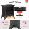 Height Freestanding Electric Fireplace Stove Heater with Realistic 3D Dancing Flame Effect 17 Inch 9