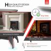 Height Freestanding Electric Fireplace Stove Heater with Realistic 3D Dancing Flame Effect 17 Inch 10