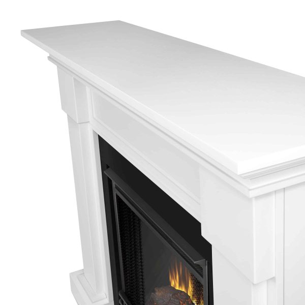 Hillcrest Electric Fireplace in White by Real Flame 4