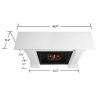 Hillcrest Electric Fireplace in White by Real Flame 10