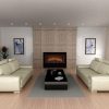 Home Fire Custom Built-In 42" Electric Firebox with Black Glass Front