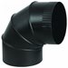 Imperial Manufacturing Group BM0016 8" Black 90° Adjustable Stovepipe Elbow 1