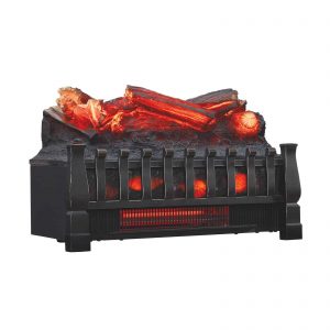 Infrared Quartz Log Set Heater with Realistic Ember Bed and Logs