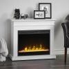 Jasmine Electric Fireplace Mantel by Cᶟ, White 9
