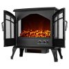 Jasper Free Standing Electric Fireplace Stove by e-Flame USA - Black 10