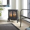 Jasper Free Standing Electric Fireplace Stove by e-Flame USA - Black 16