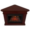 Kennedy Grand Corner Fireplace in Dark Walnut by Real Flame 10