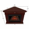 Kennedy Grand Corner Fireplace in Dark Walnut by Real Flame 12
