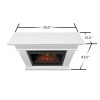 Kennedy Grand Electric Fireplace in White by Real Flame 10