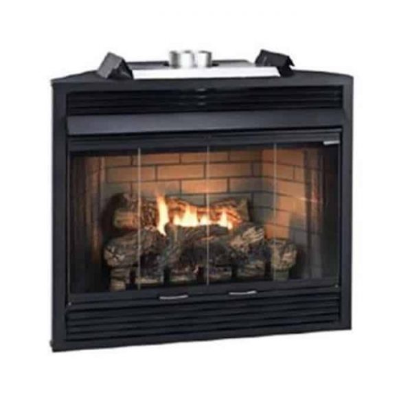 Keystone Series 34" Deluxe B-Vent IP Louver Fireplace - NG