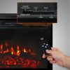 Kinbor 28" Electric Wall Mounted Fireplace Heater w/ Adjustable Heating 10