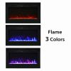 Kinbor 36" Electric Wall Mounted Fireplace Heater Realistic 3-Color Lighting Flame 1500/750W Remote Control with Timer 9