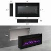 Kinbor 36" Electric Wall Mounted Fireplace Heater Realistic 3-Color Lighting Flame 1500/750W Remote Control with Timer 10