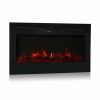Kinbor 36" Electric Wall Mounted Fireplace Heater Realistic 3-Color Lighting Flame 1500/750W Remote Control with Timer 11