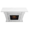 Kipling Electric Fireplace in White with Faux Marble by Real Flame 6
