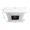 Kipling Electric Fireplace in White with Faux Marble by Real Flame 7