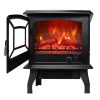 Ktaxon 17" Electric Fireplace Heater FreeStanding Fire Flame Stove, Black 8