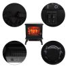 Ktaxon 17" Freestanding Black Portable Electric Fireplace Heater 3D Flames Firebox w/ Logs,CSA Listed 6