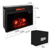 Ktaxon 26" Embedded Fireplace Electric Insert Heater Glass View Log Flame Remote Home 11