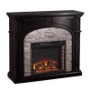 Lambert Infrared Fireplace with Faux Stone, Ebony 29