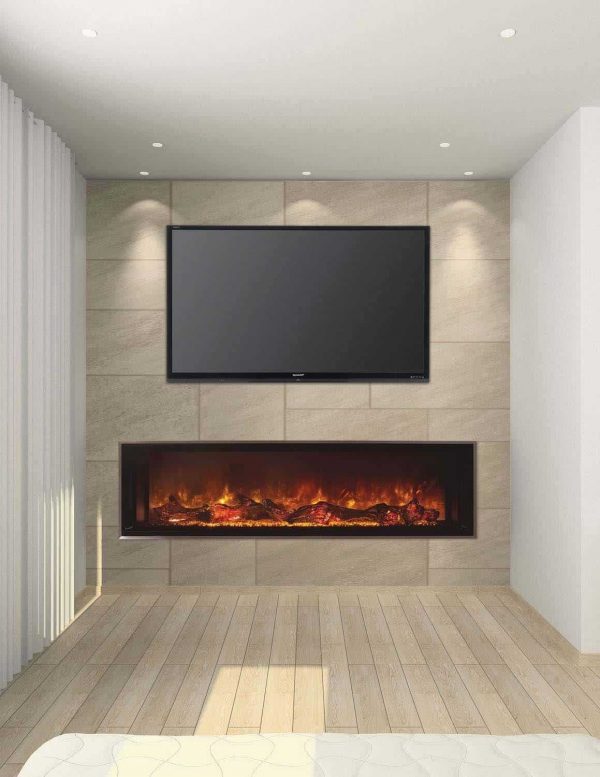 Landscape Clean Face Fullview Built-In Electric Fireplace - 100" x 15" 1