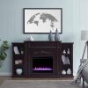 Landsmill Color Changing Fireplace w/ Bookcases 15