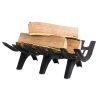 Large Cast Iron Deep-Bed Fireplace Grate - Keeps Logs in Place & Hot Coals 5