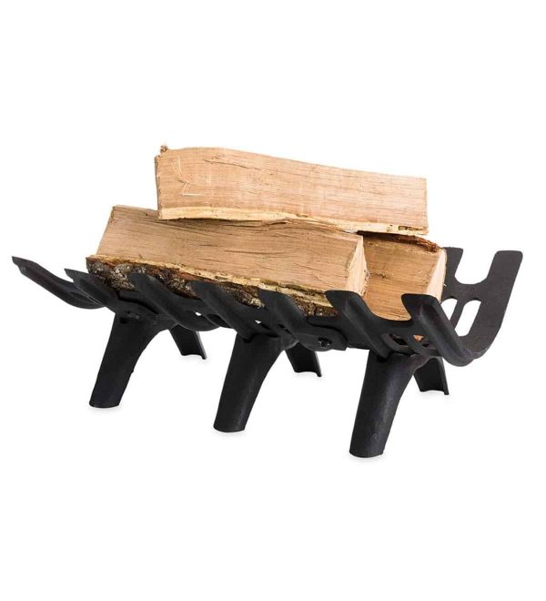 Large Cast Iron Deep-Bed Fireplace Grate - Keeps Logs in Place & Hot Coals 1