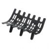 Large Cast Iron Deep-Bed Fireplace Grate - Keeps Logs in Place & Hot Coals