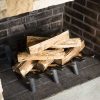 Large Cast Iron Deep-Bed Fireplace Grate - Keeps Logs in Place & Hot Coals 6
