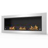 Lenox 54 Inch Ventless Built In Recessed Bio Ethanol Wall Mounted Fireplace 3