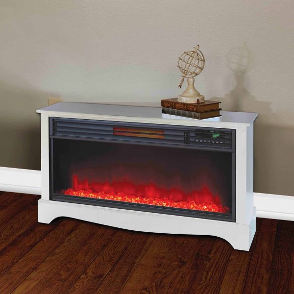 LifeSmart LifeZone Electric Infrared Quartz Standing Fireplace Heater, (2 Pack) 1
