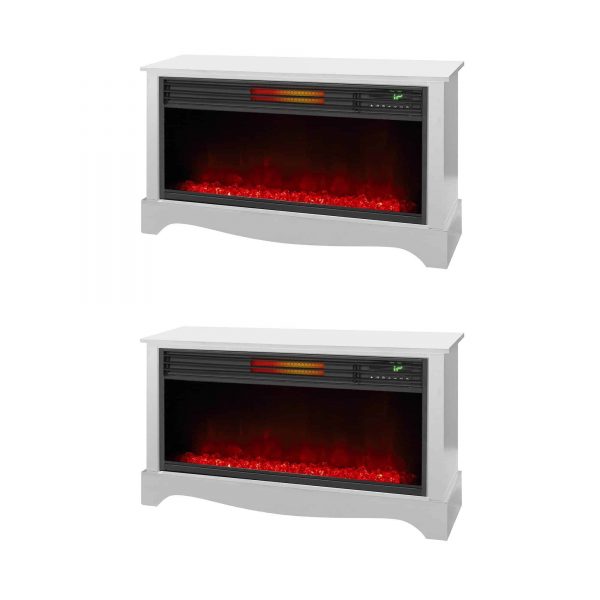 LifeSmart LifeZone Electric Infrared Quartz Standing Fireplace Heater