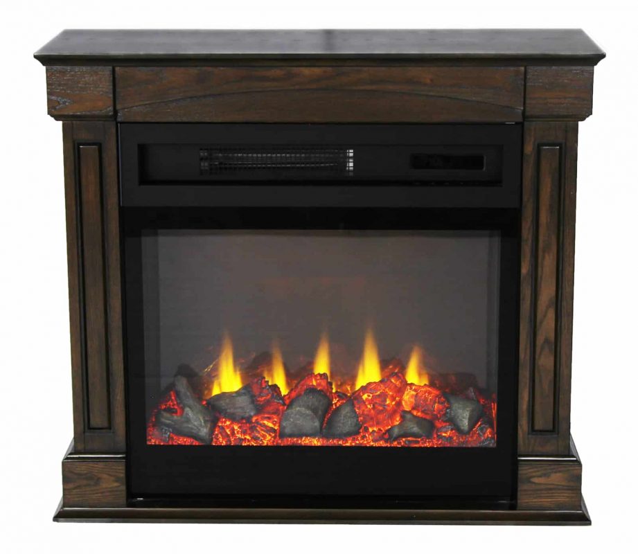 Lifesmart 29" Rolling Mantel Electric Fireplace with 3D Flame