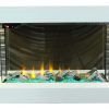 Lifesmart 44" Contemporary Wall Mounted Infrared Fireplace with Multi Color Ember Bed and Remote Control 10
