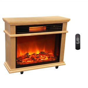 Lifesmart Extra Large Mantle Fireplace with Infrared Elements and Remote