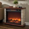 Lifesmart Infrared Large Infrared Faux Stone Fireplace with Remote 6