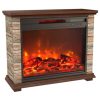 Lifesmart Infrared Large Infrared Faux Stone Fireplace with Remote
