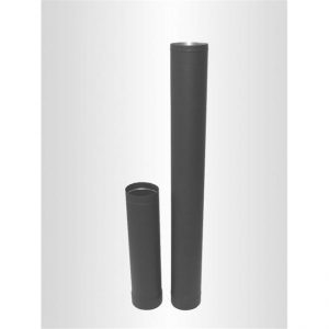 Lindemann 345006 Heat Fab 6 x 12 Inch Black Stovepipe - 22 Ga.