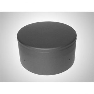 Lindemann 346106 Heat Fab 6 Inch Tee Cap Black Stovepipe - 22 Ga.